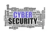 Schriftzug Cyber Security,