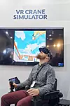 Der Simulator hat es Messebesuchern ermöglicht, sich auch einmal wie ein Kranführer zu fühlen.