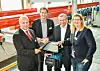 Eröffnung des Demag Training Center: Dipl.-Ing. Jürgen Koop, BG HM, Carsten Wittmer, Leiter Demag