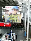 Hard Hat Hero: Von dieser Hilti-Werbung dürften sich wohl die meisten Besucher der Bauma angesprochen fühlen.