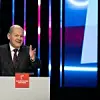 Bei der Eröffnungszeremonie der Hannover Messe 2024: Ein gutgelaunter Kanzler Olaf Scholz
