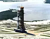 Saturn V mit Apollo 11 auf dem Weg zur Startplattform