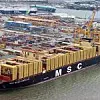 Die MSC Michel Cappellini im Hafen von Bremerhaven, stellvertretend für die MSC-Irina-Reihe der MSC-Reederei.