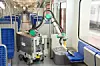 Ist autonom und omnidirektional unterwegs: Der Reinigungsroboter für Schienenfahrzeuge.