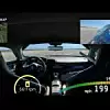Der Augenblick des Rekords: Der autonome Maserati erreicht 199,6 Meilen pro Stunde, umgerechnet 317,6 km/h