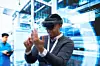 Bei Microsoft konnten Augmented Reality Lösungen für die Industrie ausprobiert werden.