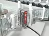 Kombigabelsensor GSX im Einsatz bei einer Etikettiermaschine