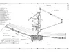 Eine Konstruktionszeichnung des James Webb Space Telescope (JWST).