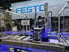 Komplexe Anlagen für Themen wie die Batterieproduktion waren bei Festo zu bestaunen.