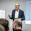 Gerhard Borho, Vorstand Information Technology and Digitalisation bei Festo, bei der Eröffnung des PLC Next Community Summits.