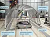 Rahmenkonstruktion und mobiler Roboter inklusive Aufbauten